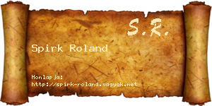Spirk Roland névjegykártya