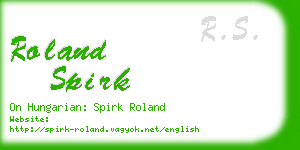 roland spirk business card